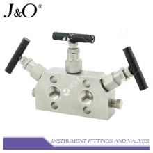 Manifold de valve de 3way de gaz naturel d&#39;instrument d&#39;acier inoxydable